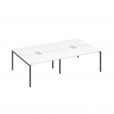 Рабочая станция на металлокаркасе DUE (4х140) белый премиум / металлокаркас антрацит А4 А2 177-2 БП