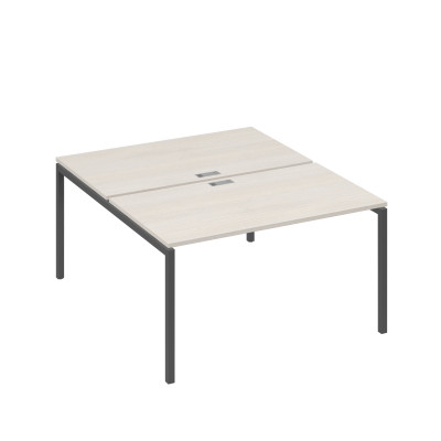 Рабочая станция 2х140 с металлокаркасом DUE дуб / металлокаркас антрацит А4 А2 177 ДШ