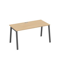 Стол письменный на металлокаркасе TRE натуральный дуб / металлокаркас антрацит А4 А3 025 НД
