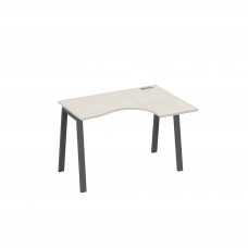 Стол правый "Классика" эргономичный на металлокаркасе TRE дуб / металлокаркас антрацит А4 А3 032 ДШ