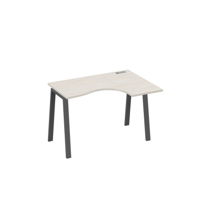 Стол правый "Классика" эргономичный на металлокаркасе TRE дуб / металлокаркас антрацит А4 А3 032 ДШ