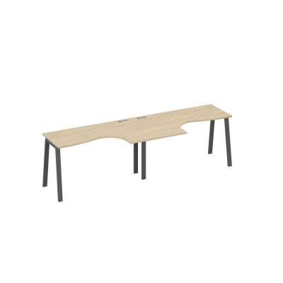 Рабочая станция Классика (2х140) каркас TRE дуб скандинавский / металлокаркас антрацит А4 А3 033-2 ДК