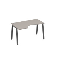 Стол левый "Классика" на металлокаркасе TRE эргономичный мокко премиум / металлокаркас антрацит А4 А3 043 МП
