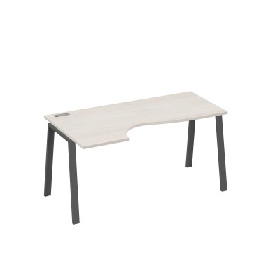 Стол эргономичный левый "Классика" на металлокаркасе TRE дуб / металлокаркас антрацит А4 А3 045 ДШ