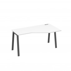 Стол правый "Техно" на каркасе TRE эргономичный белый премиум / металлокаркас антрацит А4 А3 056 БП