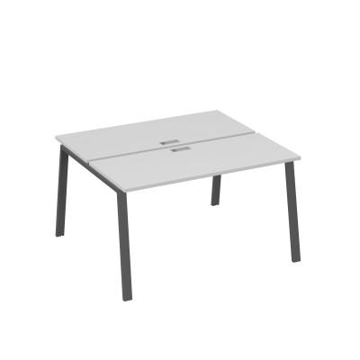 Станция 2х140 с опорами TRE офисная серый / металлокаркас антрацит А4 А3 171 СЕ