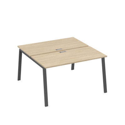 Рабочая станция на металлокаркасе TRE (2х140) дуб скандинавский / металлокаркас антрацит А4 А3 174 ДК