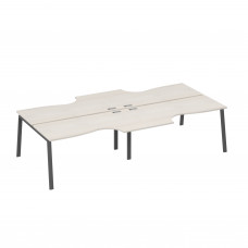 Рабочая станция столы Классика (4х160) опоры TRE дуб / металлокаркас антрацит А4 А3 185-2 ДШ