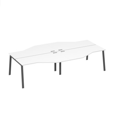 Станция рабочая 4х160 столы Техно на каркасе TRE белый премиум / металлокаркас антрацит А4 А3 188-2 БП