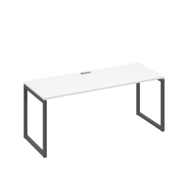 Стол письменный на металлокаркасе QUATTRO белый премиум / металлокаркас антрацит А4 А4 016 БП