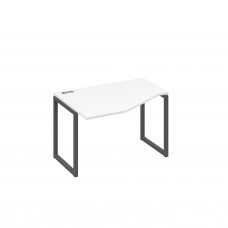 Стол "Техно" на металлокаркасе QUATTRO эргономичный левый белый премиум / металлокаркас антрацит А4 А4 051 БП