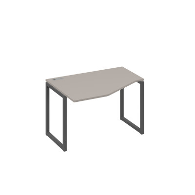 Стол "Техно" на металлокаркасе QUATTRO эргономичный левый мокко премиум / металлокаркас антрацит А4 А4 051 МП