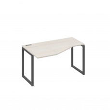 Стол левый "Техно" эргономичный на металлокаркасе QUATTRO дуб / металлокаркас антрацит А4 А4 053 ДШ