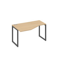 Стол левый "Техно" эргономичный на металлокаркасе QUATTRO натуральный дуб / металлокаркас антрацит А4 А4 053 НД