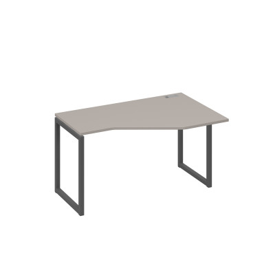 Стол правый "Техно" эргономичный металлокаркас QUATTRO мокко премиум / металлокаркас антрацит А4 А4 054 МП