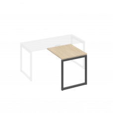 Брифинг-приставка каркасе QUATTRO металлический дуб скандинавский / металлокаркас антрацит А4 А4 073 ДК