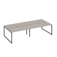 Рабочая станция на металлокаркасе QUATTRO (4х160) мокко премиум / металлокаркас антрацит А4 А4 175-2 МП