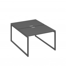 Станция офисная (2х120) на металлокаркасе QUATTRO антрацит премиум / металлокаркас антрацит А4 А4 176 АР