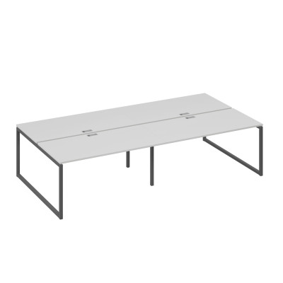 Станция со столами 4х160 на каркасе QUATTRO серый / металлокаркас антрацит А4 А4 178-2 СЕ