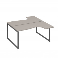 Рабочая станция QUATTRO (2х160) столы Классика эргономичные мокко премиум / металлокаркас антрацит А4 А4 182 МП