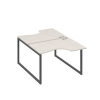 Рабочая станция столы Классика QUATTRO (2х120) дуб / металлокаркас антрацит А4 А4 183 ДШ