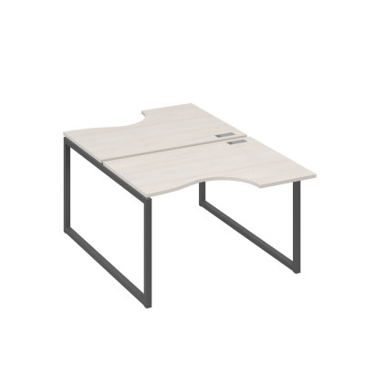 Рабочая станция столы Классика QUATTRO (2х120) дуб / металлокаркас антрацит А4 А4 183 ДШ