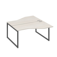 Рабочая станция со столами Техно (2х160) каркас QUATTRO дуб / металлокаркас антрацит А4 А4 188 ДШ