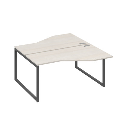 Рабочая станция со столами Техно (2х160) каркас QUATTRO дуб / металлокаркас антрацит А4 А4 188 ДШ