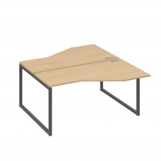 Рабочая станция со столами Техно (2х160) каркас QUATTRO натуральный дуб / металлокаркас антрацит А4 А4 188 НД