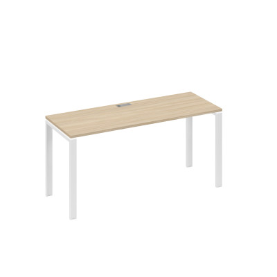 Стол письменный на металлокаркасе UNO дуб скандинавский / металлокаркас белый А4 Б1 005 ДК