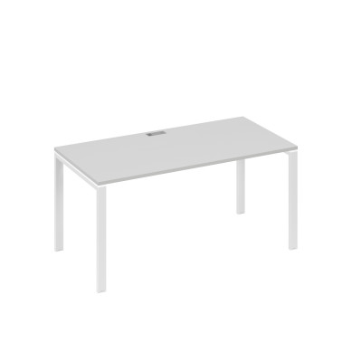 Стол письменный на металлокаркасе UNO серый / металлокаркас белый А4 Б1 025 СЕ