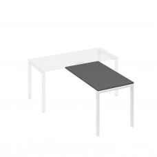 Брифинг-приставка на металлокаркасе UNO антрацит премиум / металлокаркас белый А4 Б1 074 АР