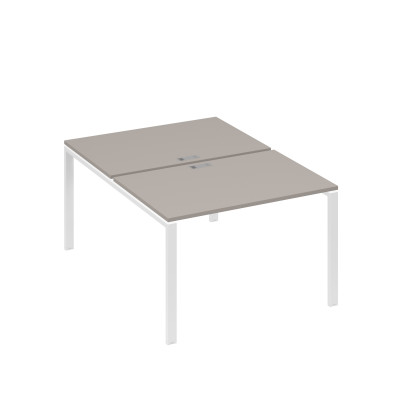 Станция рабочая 2х120 на металлокаркасе UNO мокко премиум / металлокаркас белый А4 Б1 176 МП