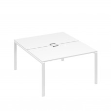 Станция рабочая на металлокаркасе UNO 2х140 белый премиум / металлокаркас белый А4 Б1 177 БП