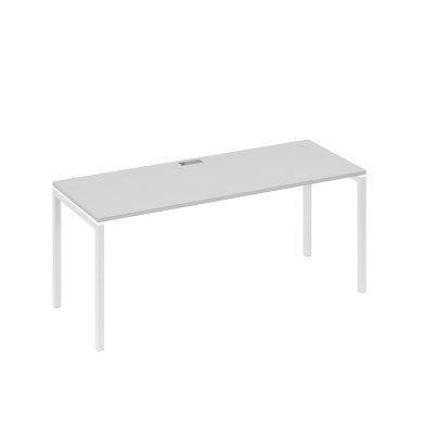Стол письменный на металлокаркасе DUE серый / металлокаркас белый А4 Б2 016 СЕ