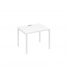 Стол письменный на металлокаркасе DUE белый премиум / металлокаркас белый А4 Б2 022 БП