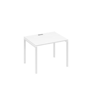 Стол письменный на металлокаркасе DUE белый премиум / металлокаркас белый А4 Б2 022 БП