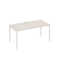Стол письменный на металлокаркасе DUE дуб / металлокаркас белый А4 Б2 025 ДШ