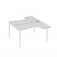 Станция каркас DUE столы (2х140) Классика серый / металлокаркас белый А4 Б2 181 СЕ