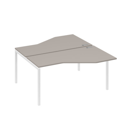 Рабочая станция опоры DUE столы Техно (2х160) мокко премиум / металлокаркас белый А4 Б2 188 МП