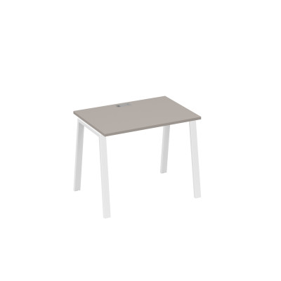 Стол письменный на металлокаркасе TRE мокко премиум / металлокаркас белый А4 Б3 012 МП