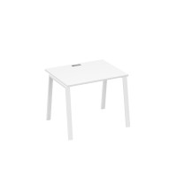 Стол письменный на металлокаркасе TRE белый премиум / металлокаркас белый А4 Б3 022 БП
