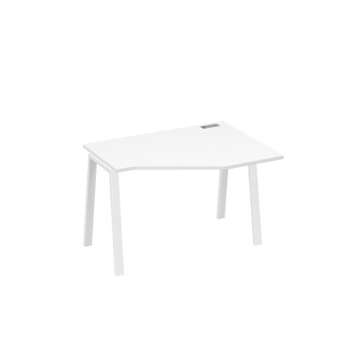 Стол эргономичный металлокаркас TRE правый "Техно" белый премиум / металлокаркас белый А4 Б3 052 БП