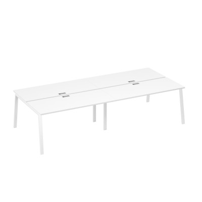 Рабочая станция на металлокаркасе TRE (4х160) белый премиум / металлокаркас белый А4 Б3 175-2 БП