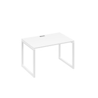 Стол письменный на металлокаркасе QUATTRO белый премиум / металлокаркас белый А4 Б4 023 БП