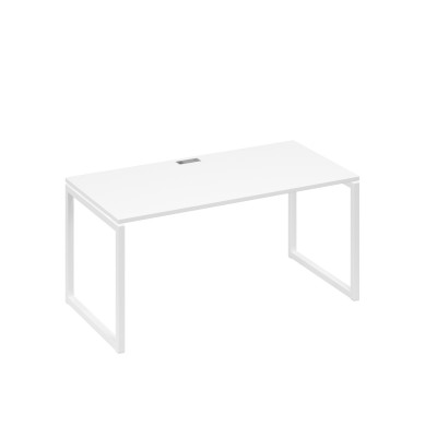 Стол письменный на металлокаркасе QUATTRO белый премиум / металлокаркас белый А4 Б4 025 БП