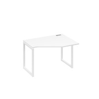 Стол эргономичный правый "Техно" на металлокаркасе QUATTRO белый премиум / металлокаркас белый А4 Б4 052 БП