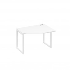 Стол эргономичный правый "Техно" на металлокаркасе QUATTRO белый премиум / металлокаркас белый А4 Б4 052 БП