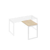 Брифинг-приставка опоры QUATTRO дуб скандинавский / металлокаркас белый А4 Б4 071 ДК