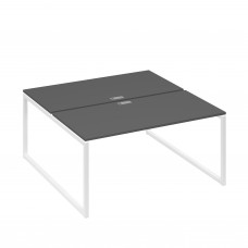 Станция (2х160) рабочая на каркасе QUATTRO антрацит премиум / металлокаркас белый А4 Б4 178 АР